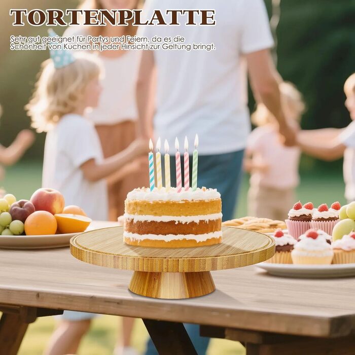 Підставка для тортів Eukue з кришкою, обертова, для декорування тортів (6-в-1, багатофункціональна)