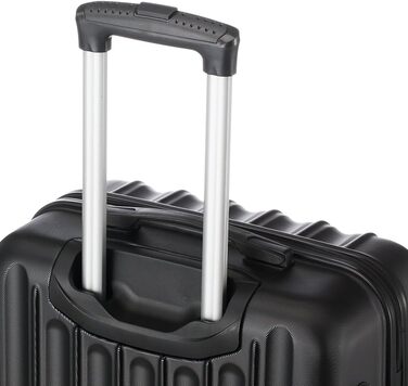 Набір валіз LALAHO 3/4/5 шт. з косметичками, ABS, чорний. Валізи для подорожей, ручна поклажа