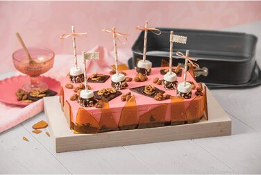 Форма для випічки Kaiser Inspiration прямокутна 36 x 24 см з кришкою, антипригарне покриття, для тірамісу, з плоскою основою, витікає, легко закривається