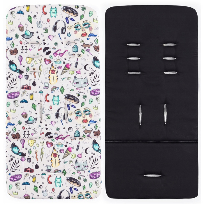 Дитячий прогулянковий візок Petite&Mars Royal 3 BLACK Limited Tattoo