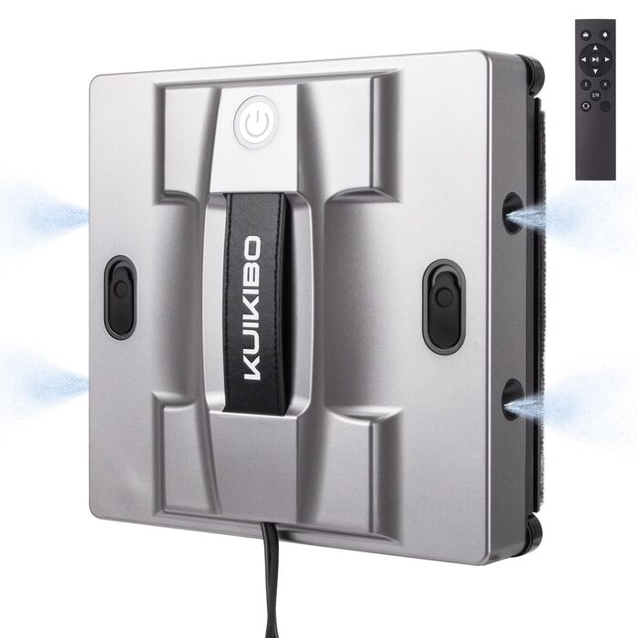 Робот для миття вікон K2 з функцією розпилення, 6000Pa, тихий, для рамових та безрамових вікон, з 4 запасними серветками