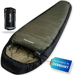 Спальний мішок Explorer Southpole XXL мумія 3-4 сезони 300GSM для дорослих, -21°C/+2°C, водонепроникний, YKK замок, 235x92x60 см, для кемпінгу та подорожей