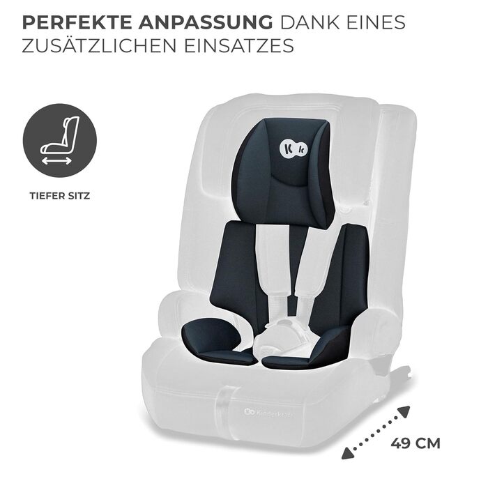Автокрісло Kinderkraft SAFETY FIX 2 I-SIZE (76-150 см) – 9-36 кг, Isofix, регулювання підголівника, чорний CLASSIC