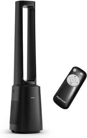 Вентилятор Pro Breeze OmniAir з очищувачем повітря 105 см, 10 швидкостей, HEPA 13, LED дисплей, пульт ДУ, 5 режимів, тиха робота, чорний