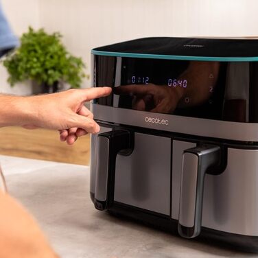 Аерофритюрниця Cecotec CecoFry Advance Double 9 л, 2850 Вт, цифрова, без олії, 2 кошики, PerfectCook