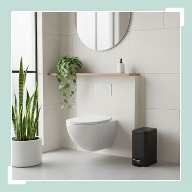 Відро для сміття Relaxdays 5 л з м'яким закриттям