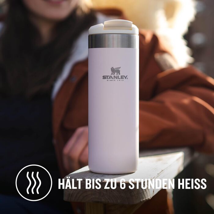 Термокружка Stanley Aerolight Transit 470 мл Rose Quartz - Збереження тепла 6 годин, сумісна з автотримачами