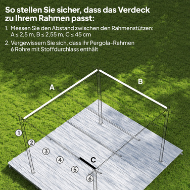 Тент для перголи 3x3 м, вмотуючий, з дренажними отворами, стійкий до погодних умов, поліестер, колір кавовий