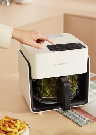 Фритюрниця повітряна 4.2л з парогенератором, 6 програм, білий колір, 1300W