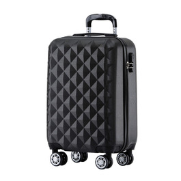 Чохол-валіза Beibye Zwillingsrollen 2066: ABS-пластик, коліщата-близнята, кодовий замок, подвійний замок-блискавка, стильна внутрішня обробка, чорний, M