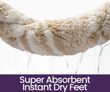 Килимок для ванної кімнати DEXI 61 x 92 см, антиковзаюча, миється, мікрофібра, вбираючий, бежевий