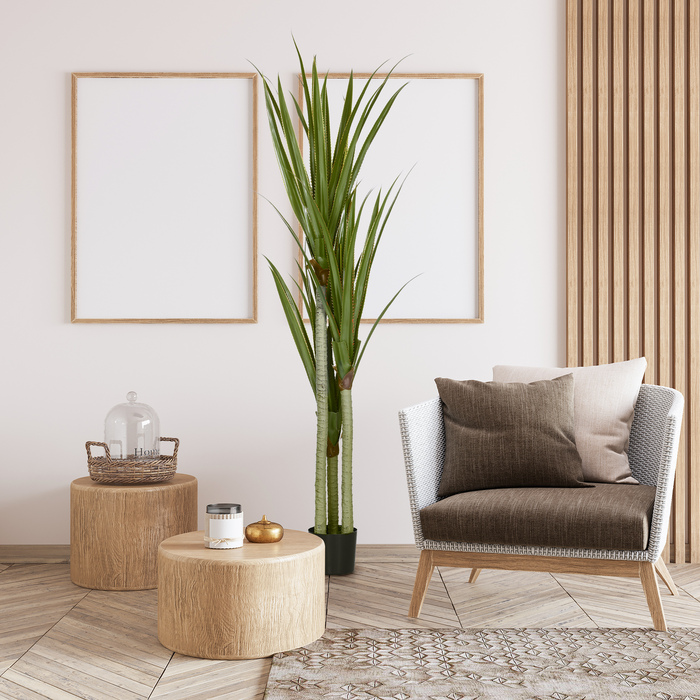 Штучна Юка велика 190 см, Декоративна рослина, Пластикова рослина у горщику, 17 x 17 x 190 см, Смарагдово-зелена