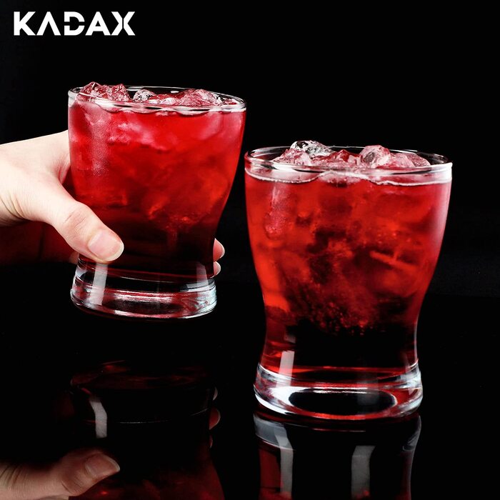 Келихи для води KADAX, набір з 6, склянки для пиття, скляні келихи для соку, міцні келихи для води, соку, саду, вечірки, напоїв, пива, універсальні келихи, келихи для коктейлів, келихи для напоїв (Діна, 300 мл)