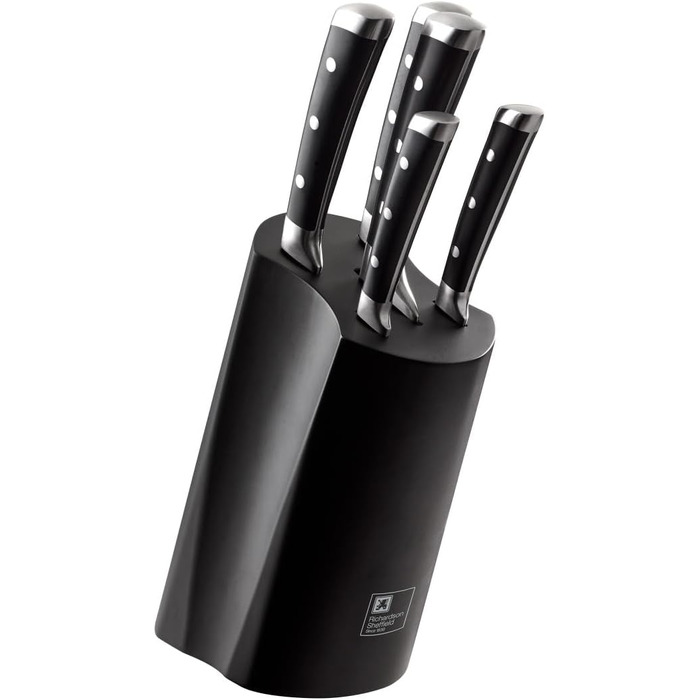 Набір кухонних ножів Sabatier Professional 5-ти предметний у блоці, чорний колір | Richardson Sheffield, преміум якість