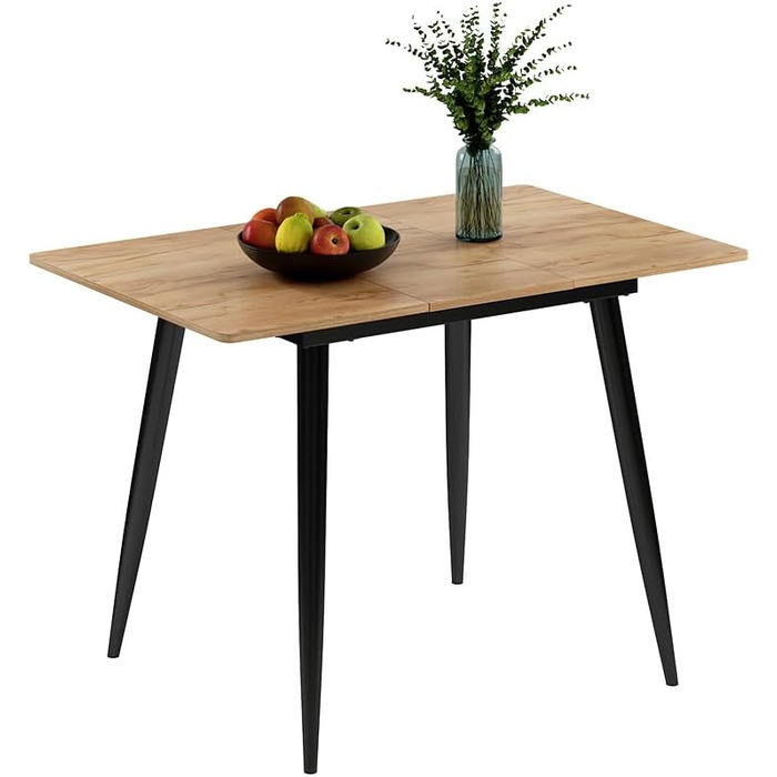 Розкладний стіл Vicco Esstisch Beaver з ефектом золотого дуба/чорного кольору, 80 x 70 см, для їжі та роботи