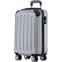 Валіза BEIBYE Twin Wheels Hardcase, XL-L-M, 14 кольорів, сріблястий, ручна поклажа (55см)