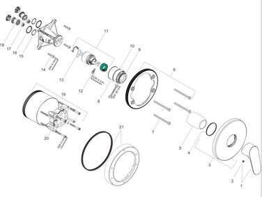 Змішувач для ванни Hansgrohe Vernis Blend накладний на 2 споживачі, однорегульований, довжина виливу 17,1 см, артикул 71440000