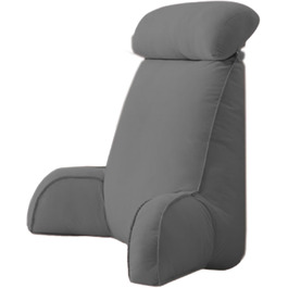 Крісло-мішок велике для читання, з підтримкою попереку, з підстаканником для перегляду телевізора, читання, роботи, ігор, 75 x 40 x 55 см, темно-сірий