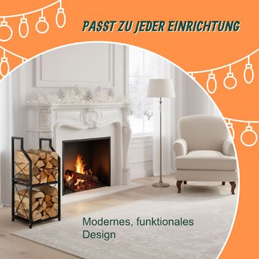 Стильна полиця для дров Relaxdays з 2 ярусами