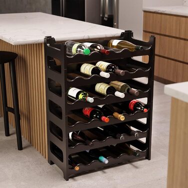 Стелаж для вина ARTECSIS, 36 пляшок, пластик, для ресторану, модульний, чорний