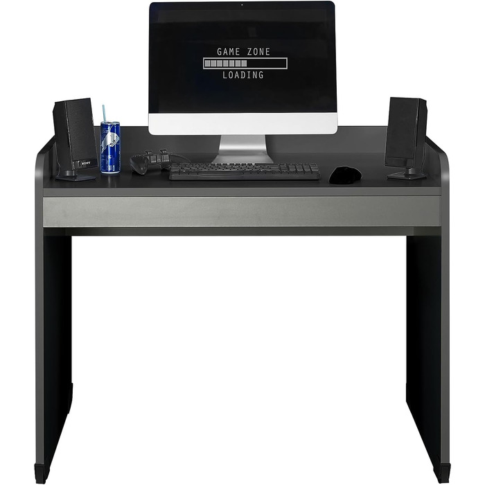 Ігровий стіл, розкладний комп'ютерний стіл, письмовий стіл для молодіжної кімнати204 x 84,5 x72 см (графіт, ШхВхГ 104x83x72 см)