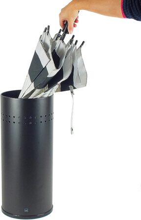 Підставка для парасольок Kela 421364, висота 50 см, матова нержавіюча сталь, графіто, чорний