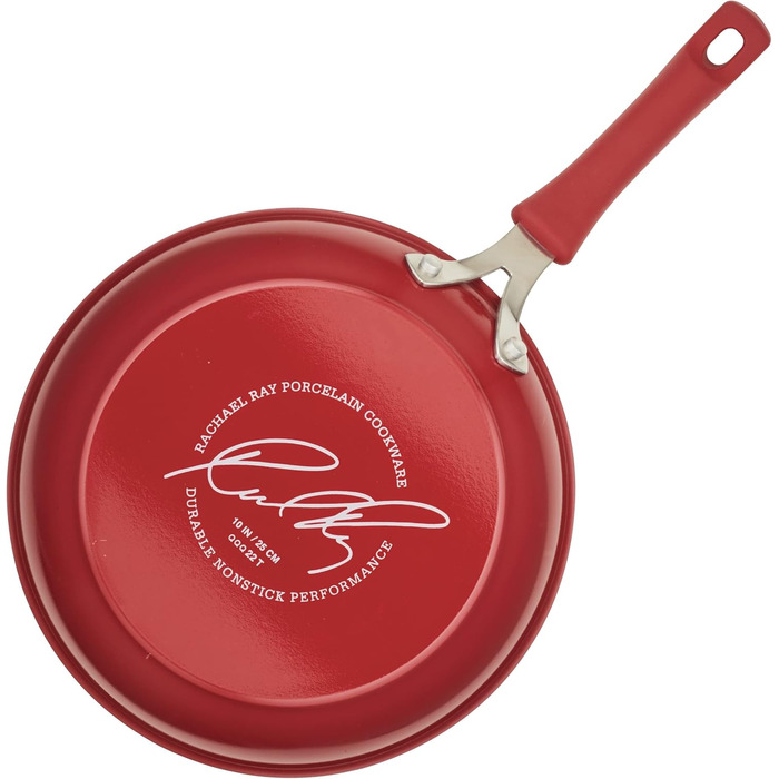 Набір посуду Rachael Ray Cook + Create з антипригарним покриттям, 10 предметів, Agave (червоний)
