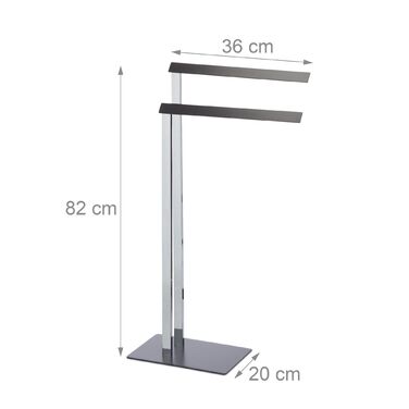 Підставка для рушників Relaxdays, хром/антрацит