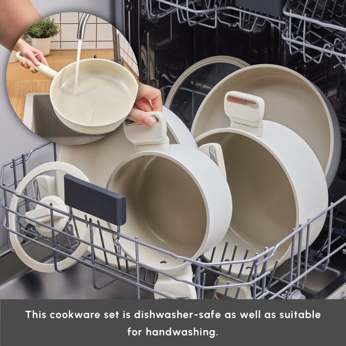 Набір посуду Karaca Valenti: 7 предметів, керамічне покриття SwissCrystal, антипригарне, з кришками та сковорода