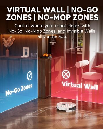 Робот-пилосос Tesvor S8 Pro з функцією миття - 8000Pa, 3-в-1, LiDAR-навігація, 240 хв роботи, керування через додаток/Alexa, для шерсті тварин, килимів та твердих підлог