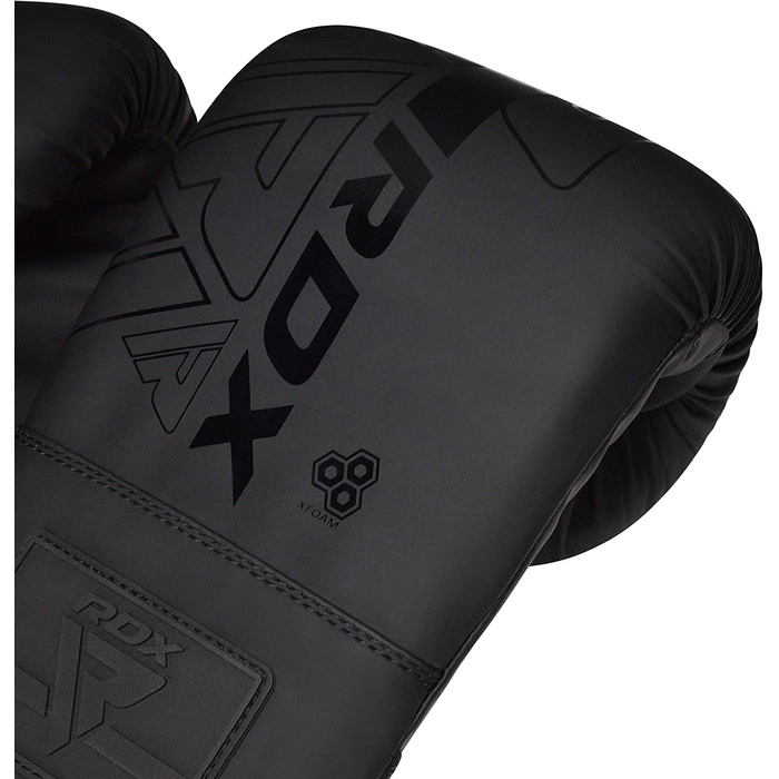Боксерські рукавички RDX для тренувань з кікбоксингу і муай Тай, боксерські рукавички зі шкіри Майя хід Кара для бойових мистецтв, спарингу, боксу, ММА, перфораційні рукавички для фітнесу, перфорація, мішок з піском (багаторазовий) чорний