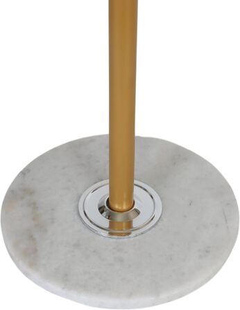 Стійка для одягу Relaxdays з підставкою для парасольки, 16 гачків, 176,5 x 36,5 см, мармурова основа, золота/біла