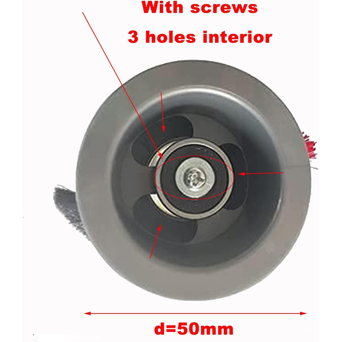 Змінна щітка для килимів HUAYUWA (4-зубчастий привід, d50 мм) для пилососа Dyson V8 Total Clean V8 Animal V7 (для V11 (3-зубчастий привід, d50 мм))