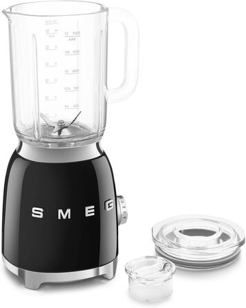 Блендер Smeg BLF03WHEU, 1,5 л, 800W, 4 швидкості, 4 програми, чорний
