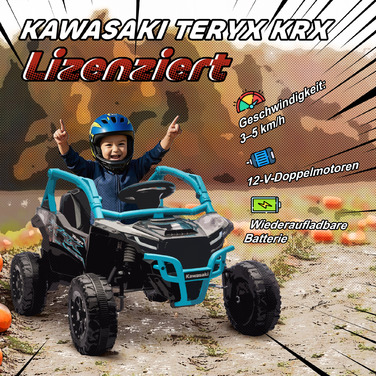 Дитячий електромобіль 12V, позашляховик, з дистанційним керуванням, світлодіодними фарами, музикою, гудком, для дітей 3-8 років, блакитний