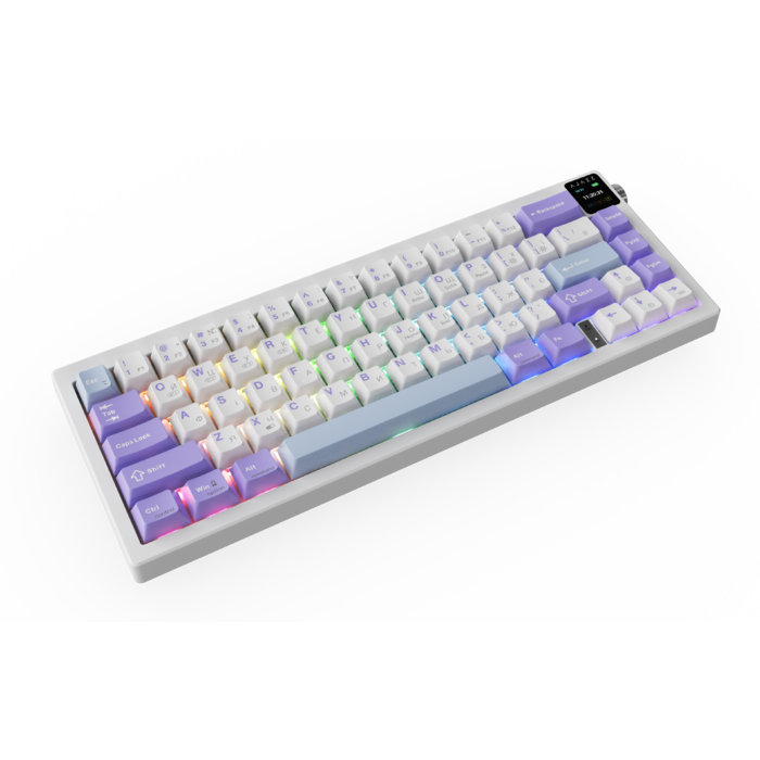 Бездротова механічна клавіатура Ajazz AK650 Flying Fish Switch - Purple (AK650-FF-PWB)