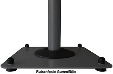 Підставка для колонок з металу, 2 шт. - регульована висота, з кабелепроводом, чорний колір, модель BS16B