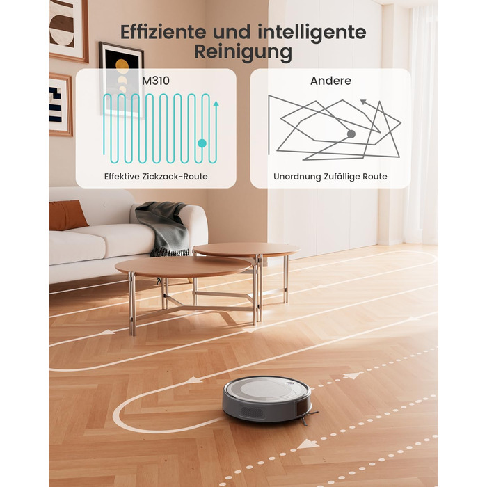 Робот-пилосос LEFANT 4500Pa: потужне прибирання, уникнення перешкод, для тварин, керування через додаток/Alexa