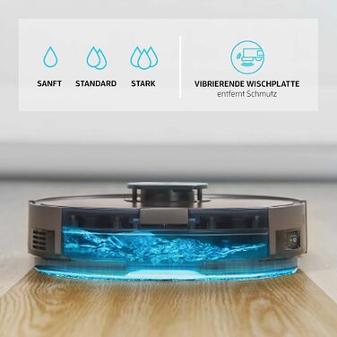 Робот-пилосос ZACO A10 з функцією миття та лазерною навігацією, до 2 годин роботи, з картуванням, зонами заборони, керуванням через додаток та Alexa, для паркету та шерсті тварин, тихий, розумний