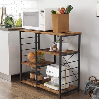 Стелаж для кухні SogesHome SH-171-BK (Retro) 90 x 40 x 83 см - органайзер для зберігання