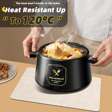 Набори підставки під тарілки Purejoy Platzsets, 6 шт., сірі, миючі, неслизькі, термостійкі, з PU шкіри, для дому, кухні, обіднього столу, 43x30 см