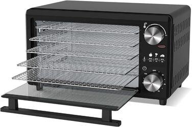 TurboWave BIO сушарка для продуктів, 14 л, металева, 5 ящиків, 30-80°C, таймер, рецепти