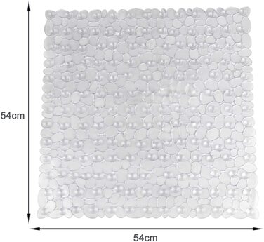 Найпопулярніший у світі килимок для душу, пластиковий нековзний килимок для дитячого та сімейного душу, нековзний килимок для ванни з сотнями присосок, квадратний килимок для душу з ПВХ 54 х 54 см зеленого кольору (прозорий, квадратний-5454 см)