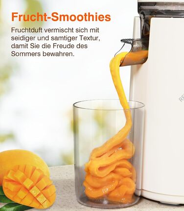 Соковитискач шнековий REV з великим завантажувальним отвором 120 мм, для овочів та фруктів, 1,5 л, режим REV, легко мити