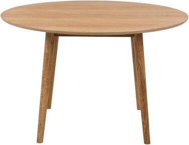 AC Design Furniture Pernille: Круглий обідній стіл, Ø 120 см, H 75 см, шпон дуба, скандинавський дизайн