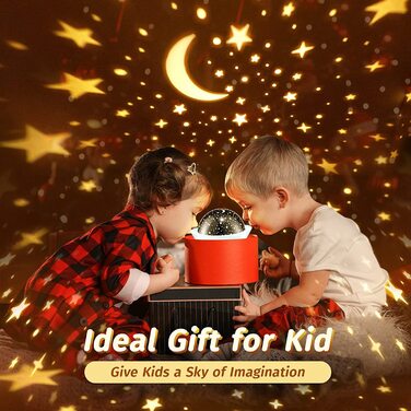 Світлодіодний проектор для зоряного неба для дітей, нічник дитяча приліжкова лампа, що обертається на 360 Світлодіодний світильник з регульованою яскравістю, нічник