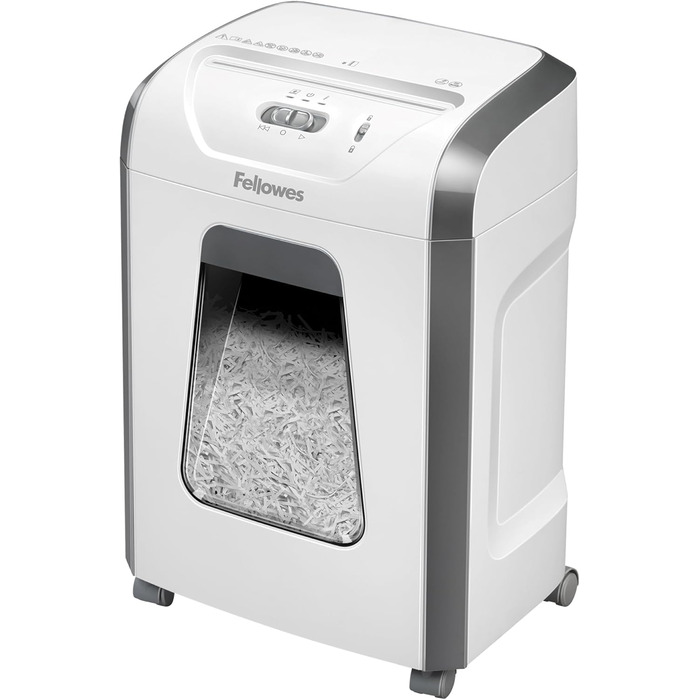 Шредер Fellowes Microcut P5: знищення 2000+ частинок/A4, 10 листів, Powershred 10M, для офісу/дому, 19л кошик, блокування,