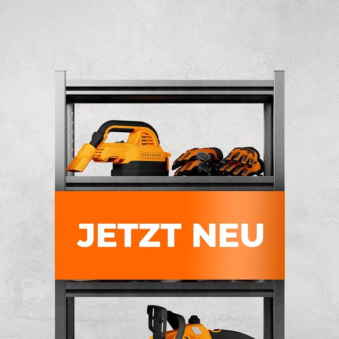 Металевий стелаж з металевими полицями, 5 ярусів, 160x86x45 см. Міцний, швидко збирається, стійкий до плісняви. Ідеально для підвалу, складу та дому.