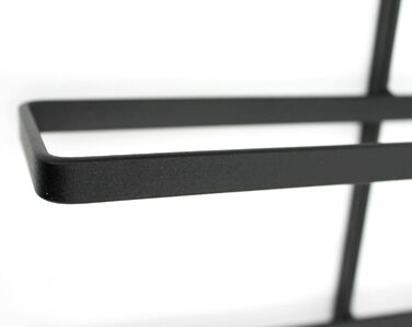 Стінний металевий стелаж для вина DanDiBo чорний, настінний, розширюваний, для 4 пляшок