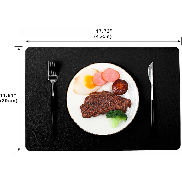 Набір столових серветок, термостійкі, миючі, для кухні, обіднього столу, декор, чорні, 6 шт.